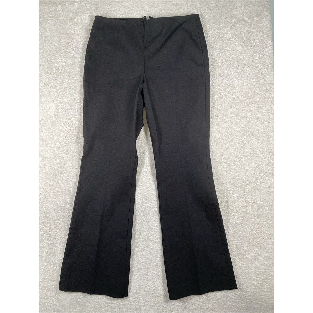Theory Erstina B Approach Crop Flare Pant Women's 6 Black Stretch Twill Career A